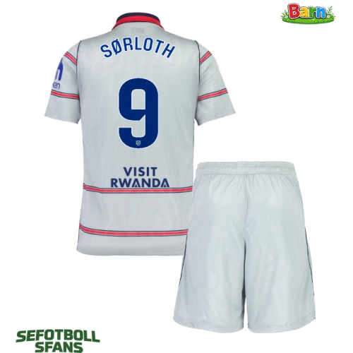 Atletico Madrid Alexander Sorloth #9 Tredjeställ Barn 2026-27 Kortärmad (+ Korta byxor) Atletico Madrid Alexander Sorloth #9 Tredjeställ Barn 2026-27 Kortärmad (+ Korta byxor)